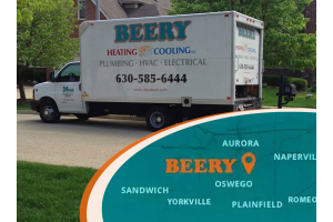 Berry hvac truck with illinois location map